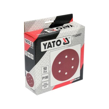 YATO Tépőzáras fíbertárcsa 150 mm / P180 6 lyukas (50 db)