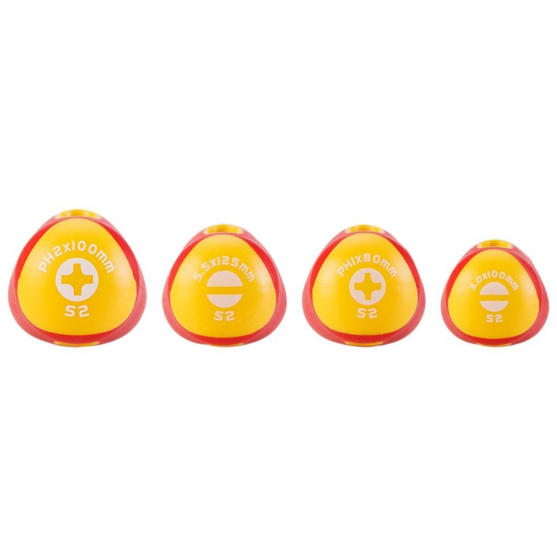 Csavarhúzó készlet 1000V, szigetelt, 4db, vékonyított szárral (04-144)