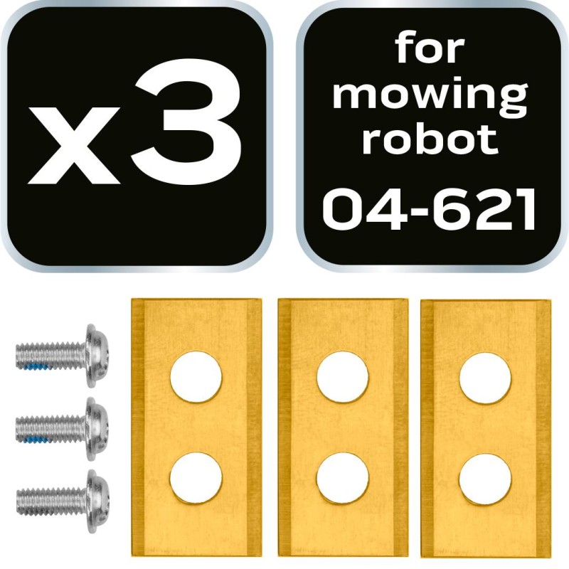 Fűnyírókés készlet 04-621 robotfűnyíróhoz, 3db/cs (04-621-30) Fűnyírókés készlet 04-621 robotfűnyíróhoz, 3db/cs (04-621-30)