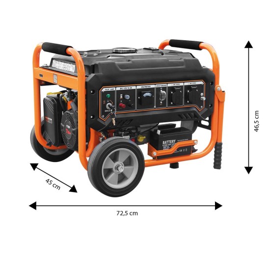 Áramfejlesztő, generátor, 2.8-3KW, 4 ütemű benzinmotorral (04-730)