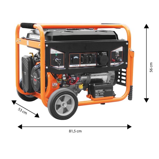 Áramfejlesztő, generátor, 6-6.5KW, 4 ütemű benzinmotorral (04-731)