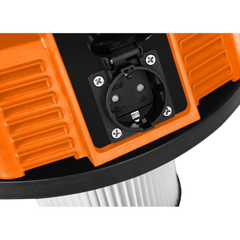 Száraz/vizes ipari porszívó, szűrőtisztító funkció, 1600W/18KPa, 35L inox tartály, gépcsatlakozó, tartozékok (04-739) Száraz/vizes ipari porszívó, szűrőtisztító funkció, 1600W/18KPa, 35L inox tartály, gépcsatlakozó, tartozékok (04-739)