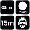 Damil, szegélynyírókhoz/kaszákhoz, 2mm/15m, kerek profil (07-101) Damil, szegélynyírókhoz/kaszákhoz, 2mm/15m, kerek profil (07-101)