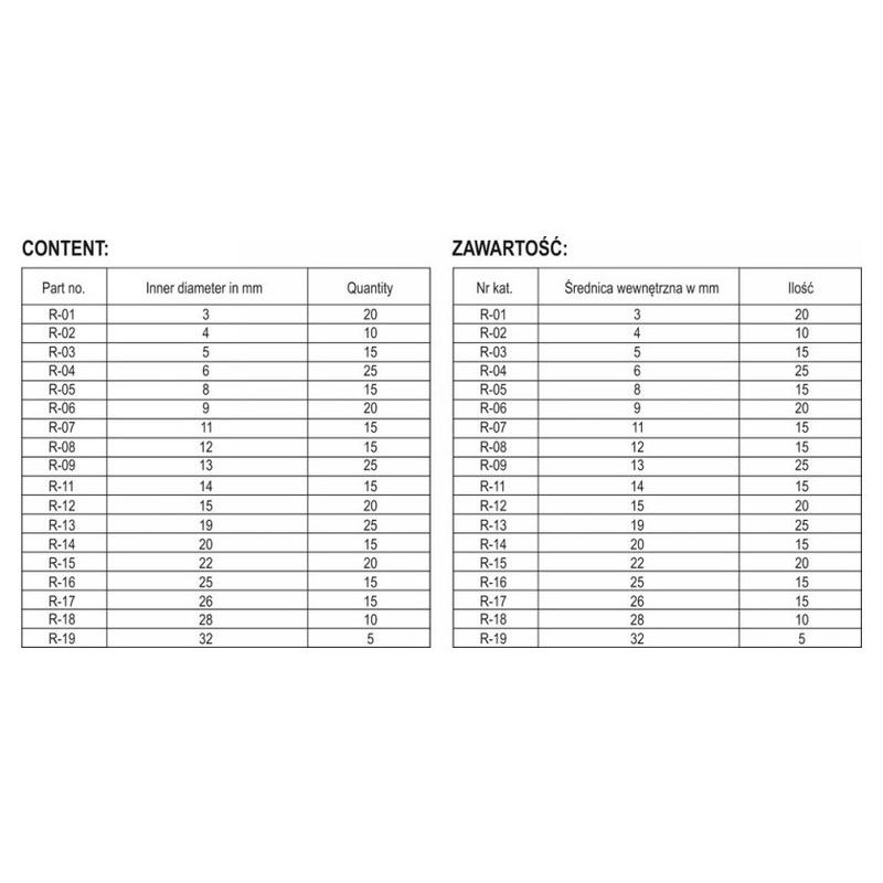 YATO Seeger gyűrű készlet belső 300 db (YT-06881)