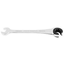 Racsnis csillag-villáskulcs, félig nyitott, 14mm (09-261) Racsnis csillag-villáskulcs, félig nyitott, 14mm (09-261)