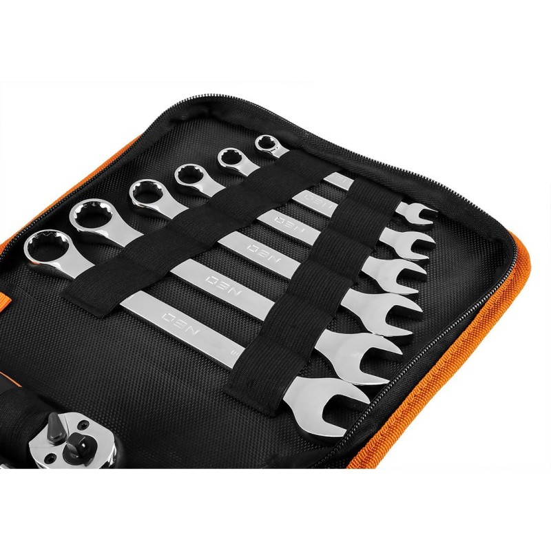 Motorkerékpárszerelő készlet - 25db - puha tok (10-500)