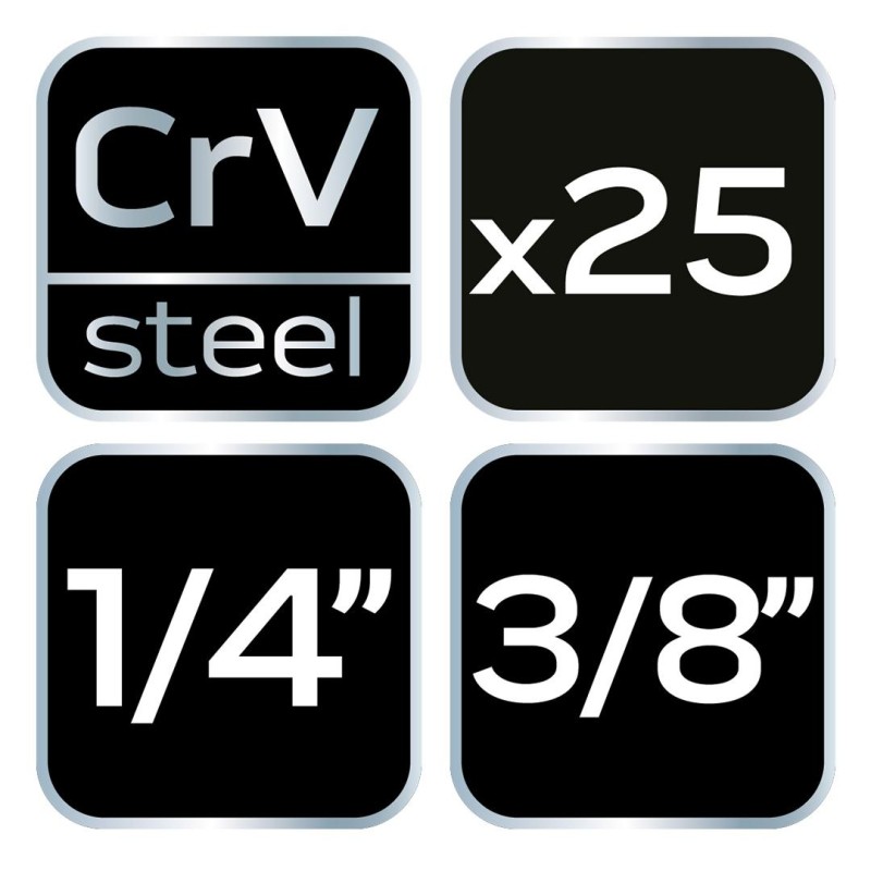 Motorkerékpárszerelő készlet - 25db - puha tok (10-500)