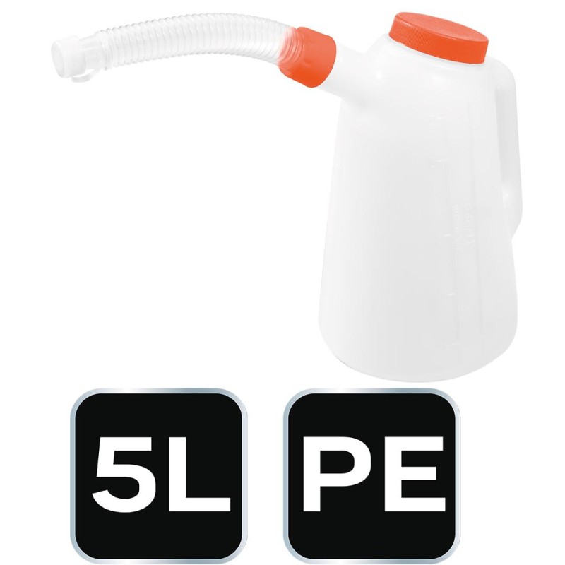 Műanyag folyadékbetöltő kanna, flexibilis szárral, 5L (10-804) Műanyag folyadékbetöltő kanna, flexibilis szárral, 5L (10-804)