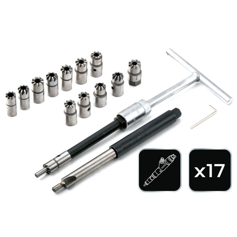 Injektoraljzat maró és tisztító készlet, 17db-os (11-885) Injektoraljzat maró és tisztító készlet, 17db-os (11-885)