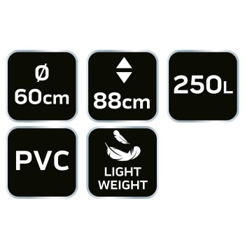 Esővízgyűjtő tartály, összecsukható, PVC, 250L (15-951) Esővízgyűjtő tartály, összecsukható, PVC, 250L (15-951)