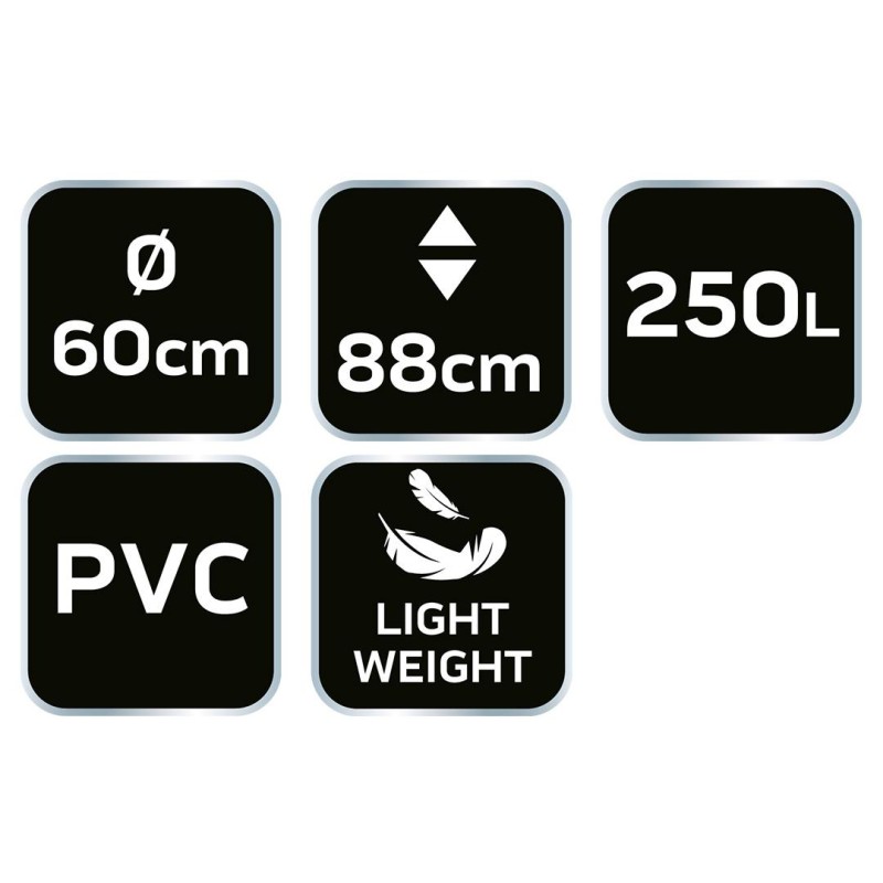 Esővízgyűjtő tartály, összecsukható, PVC, 250L (15-951)