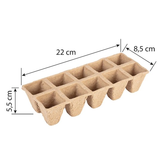 Palántázó tálca, 22x8,5x5,5cm, 10 db/cs (15G466)