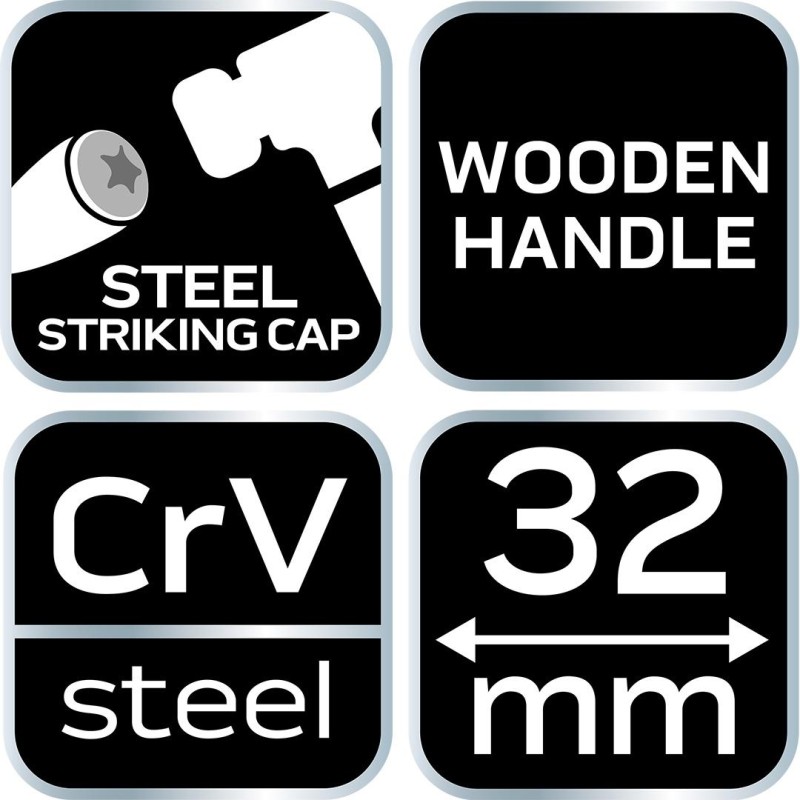 Favéső 32mm, CRV, fa nyéllel (37-832) Favéső 32mm, CRV, fa nyéllel (37-832)