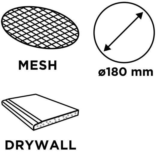 Gipszcsiszoló rács tépőzárral 180mm, K40, 5db csiszolóhoz 59G263 (54H025)