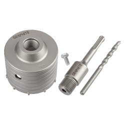 Koronafúró, körkivágó, 80 mm, SDS Plus szárral és központfúróval (55H322) Koronafúró, körkivágó, 80 mm, SDS Plus szárral és központfúróval (55H322)