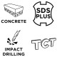 Koronafúró, körkivágó, 80 mm, SDS Plus szárral és központfúróval (55H322)