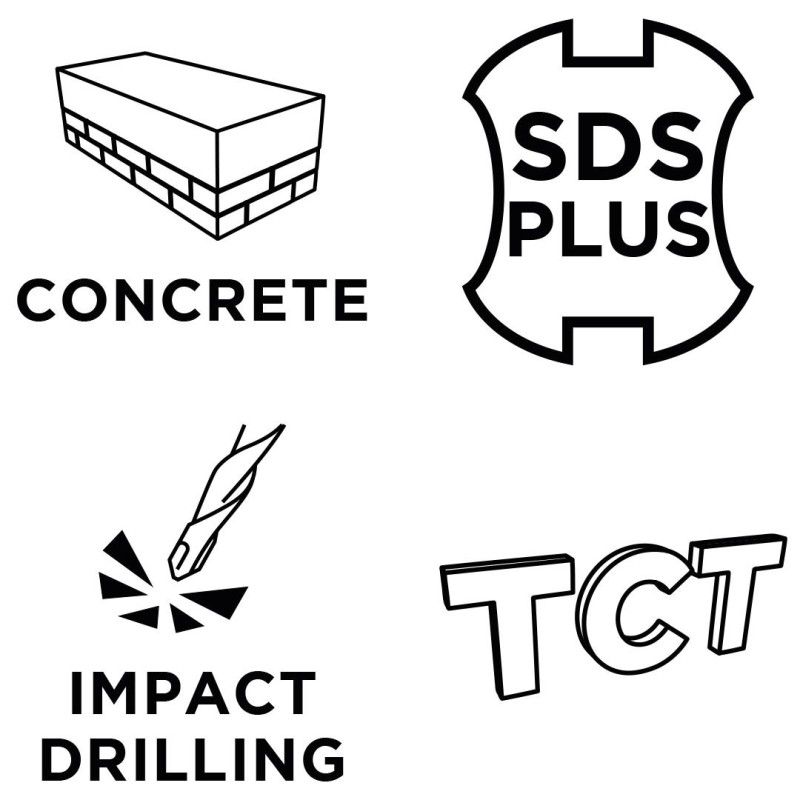 Koronafúró, körkivágó, 85 mm, SDS Plus szárral és központfúróval (55H323) Koronafúró, körkivágó, 85 mm, SDS Plus szárral és központfúróval (55H323)
