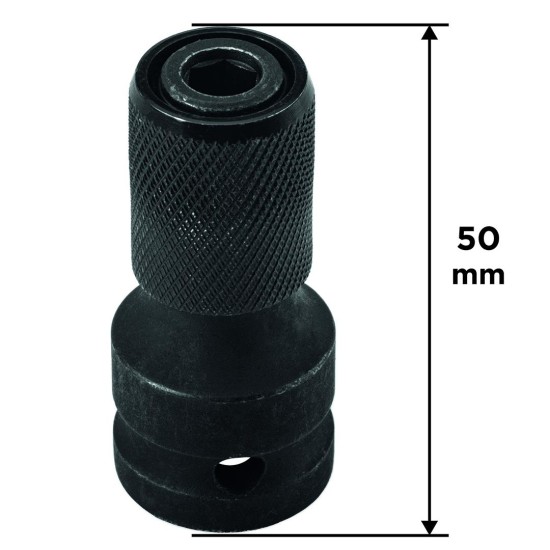 Átalakító adapter ütvecsavarozókhoz 1/2'' belső négyszög 1/4'' belső hatlap (56H557)