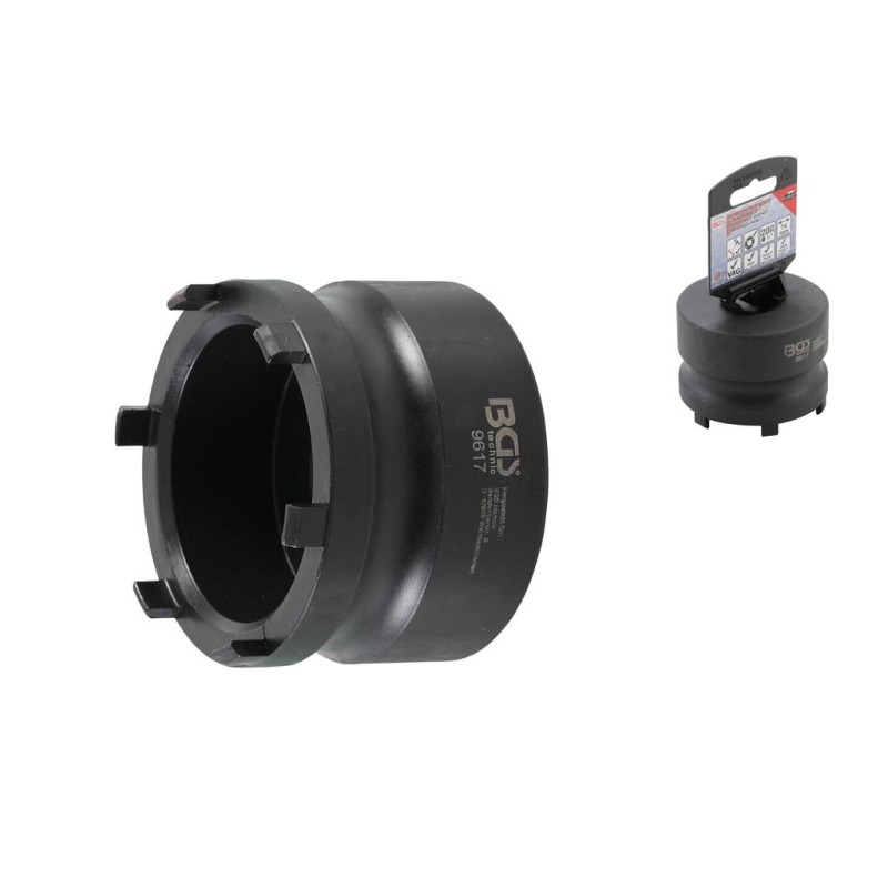 Hornyos dugókulcs kerékagyhoz, külső csapok, Mercedes-Benz, Nissan, Opel, Renault, VW (BGS-9617) Hornyos dugókulcs kerékagyhoz, külső csapok, Mercedes-Benz, Nissan, Opel, Renault, VW (BGS-9617)