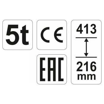 YATO YT-17002 hidraulikus emelő 5 t, 216–413 mm emelési tartomány