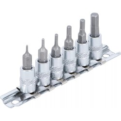 Rátűzőkulcs - crowa+bit készlet 1/4'' imbusz 1.5-6 mm 6 db-os BGS