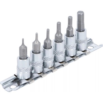 Rátűzőkulcs - crowa+bit készlet 1/4'' imbusz 1.5-6 mm 6 db-os BGS