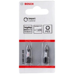 Csavarhúzó bit Impact Control - PZ1 x 25 mm x 2db - Bosch (2.608.522.400) Csavarhúzó bit Impact Control - PZ1 x 25 mm x 2db - Bosch (2.608.522.400)