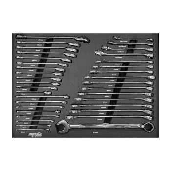 Tálcás SP Tools ''M'' Csillag-villáskulcs készlet 36db-os - QUAD DRIVE Tálcás SP Tools ''M'' Csillag-villáskulcs készlet 36db-os - QUAD DRIVE