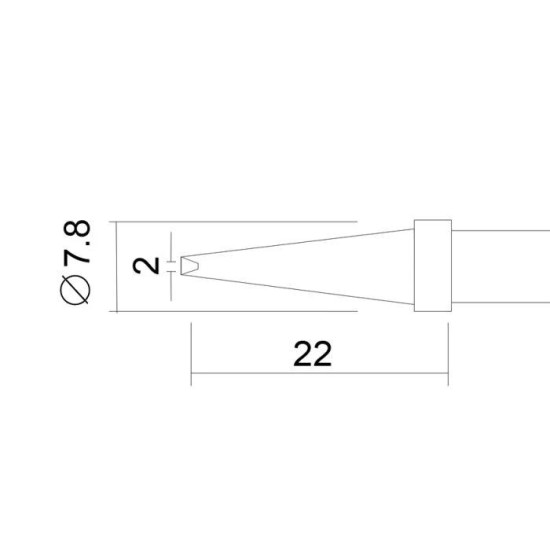 Forrasztópákához páka fej 2 db-os készlet 2,0 mm-es