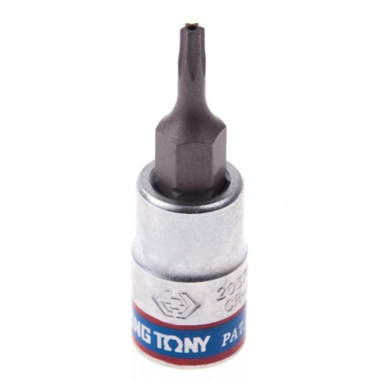 Rátűzőkulcs - crowa+bit 1/4'' torx, furatos TPX25 - King Tony