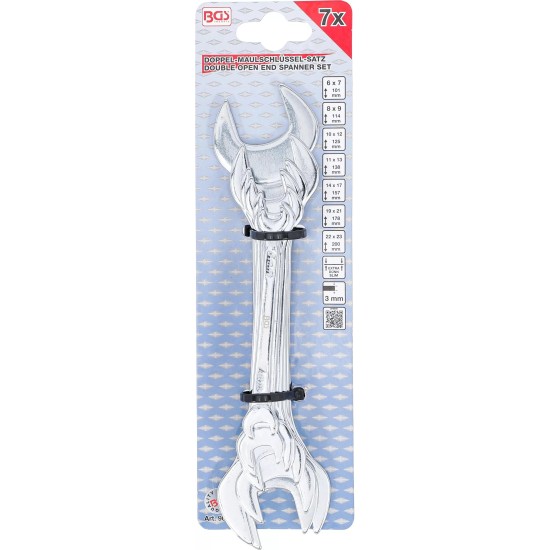 Villáskulcs készlet extra vékony  6 - 23 mm 7 db-os - BGS