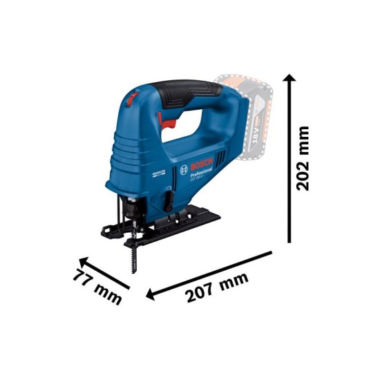 BOSCH Akkus dekopírfűrész GST 183-LI marokfogantyús (akku és töltő nélkül)