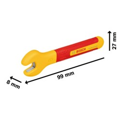 BOSCH Villáskulcs 8 mm / 100 mm 1000 V-ig szigetelt CrV BOSCH Villáskulcs 8 mm / 100 mm 1000 V-ig szigetelt CrV