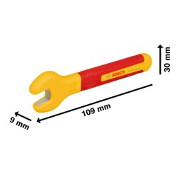 BOSCH Villáskulcs 10 mm / 110 mm 1000 V-ig szigetelt CrV BOSCH Villáskulcs 10 mm / 110 mm 1000 V-ig szigetelt CrV