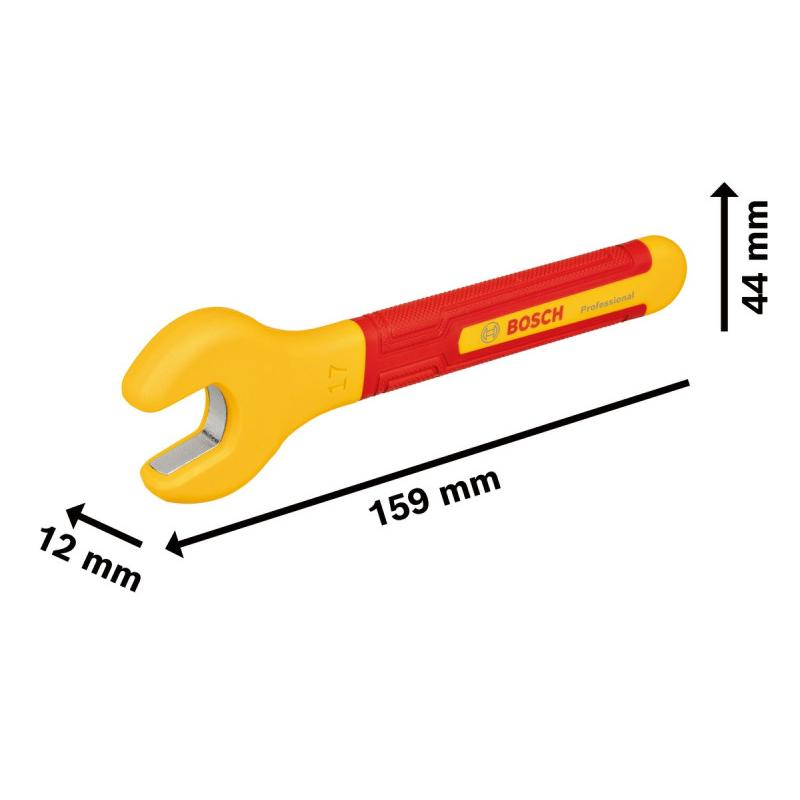 BOSCH Villáskulcs 17 mm / 160 mm 1000 V-ig szigetelt CrV
