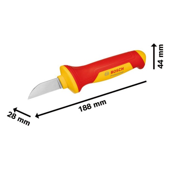 BOSCH Kábelcsupaszító kés 190 mm 1000 V-ig szigetelt S2 acélból