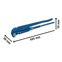BOSCH Svédcsőfogó 90°-os 420 mm CrV (max.: 60 mm) BOSCH Svédcsőfogó 90°-os 420 mm CrV (max.: 60 mm)