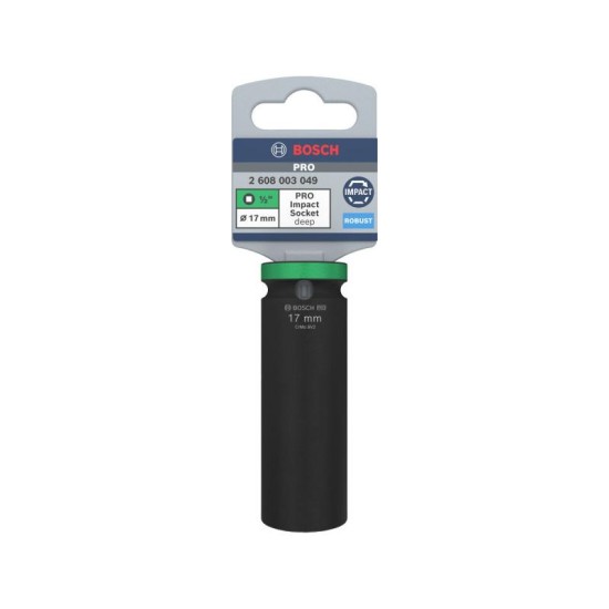 BOSCH PRO Hosszú gépi dugókulcs 1/2'' 17 mm CrMo