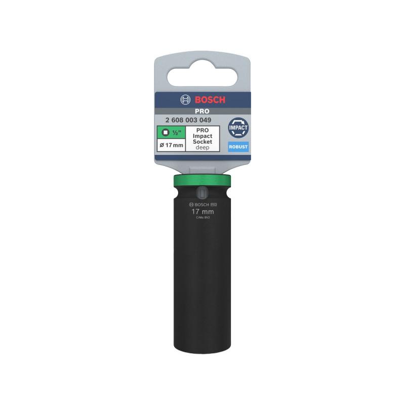 BOSCH PRO Hosszú gépi dugókulcs 1/2'' 17 mm CrMo BOSCH PRO Hosszú gépi dugókulcs 1/2'' 17 mm CrMo
