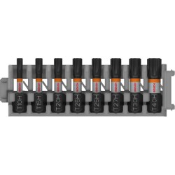BOSCH PRO Impact bithegy készlet 8 részes T10 - T40 x 25 mm 1/4'' Hex BOSCH PRO Impact bithegy készlet 8 részes T10 - T40 x 25 mm 1/4'' Hex