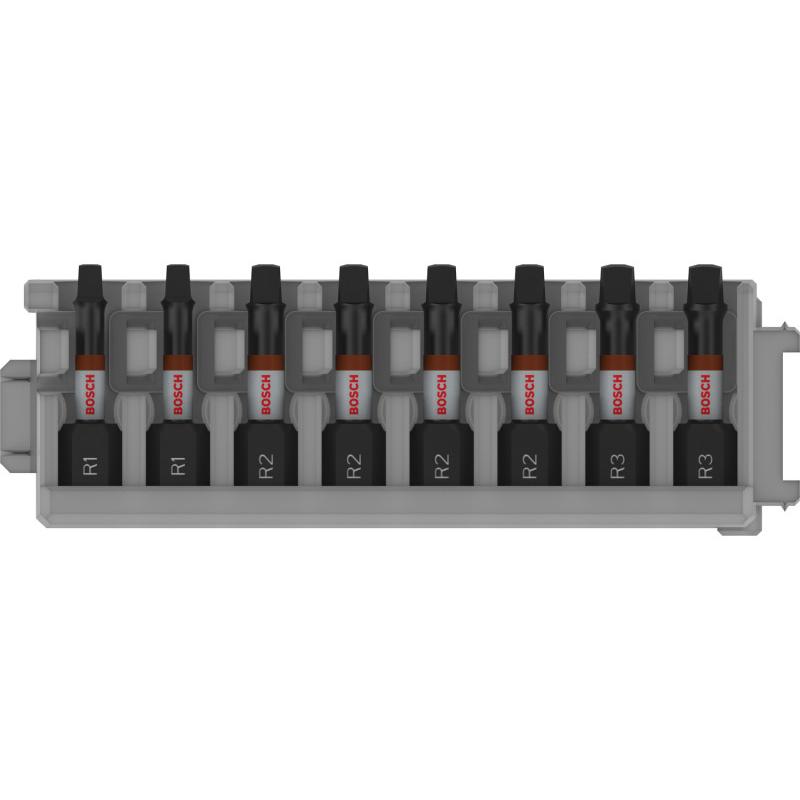 BOSCH PRO Impact bithegy készlet 8 részes R1 - R3 x 25 mm Robertson 1/4'' Hex