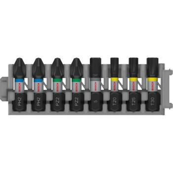 BOSCH PRO Impact bithegy készlet 8 részes 25m (PH2x2 / PZ2x2 / H5/T20/T25/T30x1 db) 1/4'' Hex