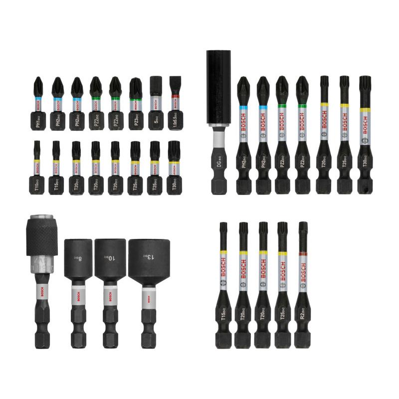 BOSCH PRO Impact bithegy készlet 33 részes 1/4'' Hex BOSCH PRO Impact bithegy készlet 33 részes 1/4'' Hex