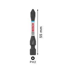 BOSCH PRO Impact bihegy PH2 x 55 mm Tic Tac dobozban 1/4'' Hex (15 db) BOSCH PRO Impact bihegy PH2 x 55 mm Tic Tac dobozban 1/4'' Hex (15 db)