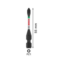 BOSCH PRO Impact bithegy PZ1 x 55 mm 1/4'' Hex (2 db) BOSCH PRO Impact bithegy PZ1 x 55 mm 1/4'' Hex (2 db)