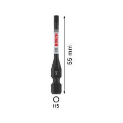BOSCH PRO Impact bithegy  H5 x 55 mm 1/4'' Hex (2 db) BOSCH PRO Impact bithegy  H5 x 55 mm 1/4'' Hex (2 db)