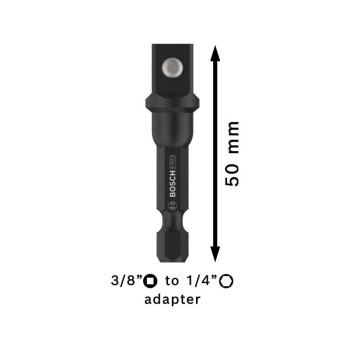 BOSCH PRO Dugókulcs adapter 50mm 1/4'' Hex -> 3/8'' négyszög