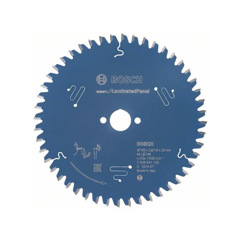 BOSCH Fűrésztárcsa laminált lapokhoz 165 x 20 x 2,6 mm / 48T Expert for LaminatedPanel BOSCH Fűrésztárcsa laminált lapokhoz 165 x 20 x 2,6 mm / 48T Expert for LaminatedPanel
