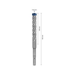 BOSCH EXPERT 7X Kőzetfúró 14 x 165/100 mm négyélű SDS-Plus BOSCH EXPERT 7X Kőzetfúró 14 x 165/100 mm négyélű SDS-Plus
