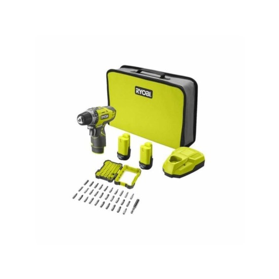 RYOBI Akkus fúrócsavarozó készlet R12DD-220SA31 (2 x 2,0 Ah akku + töltő)